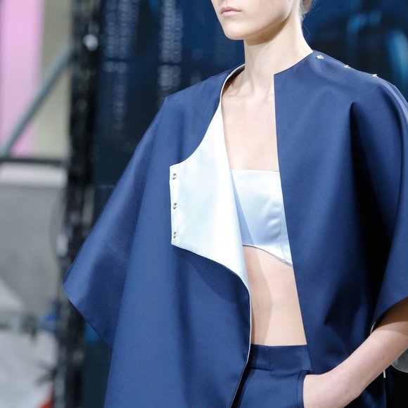 *SOLD* Kenzo navy kimono oversized coat runway piece - Picture 3 of 11